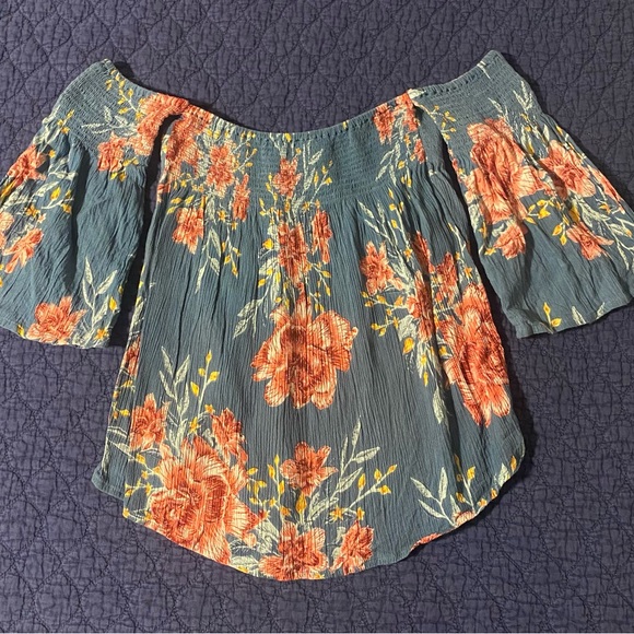 Billabong Free Flows Floral off the Shoulder Top - Picture 2 of 6